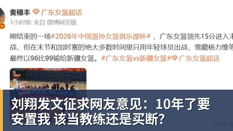 开运体育刘翔发文征求网友意见:10年了要安置我 该当教练还是买断?